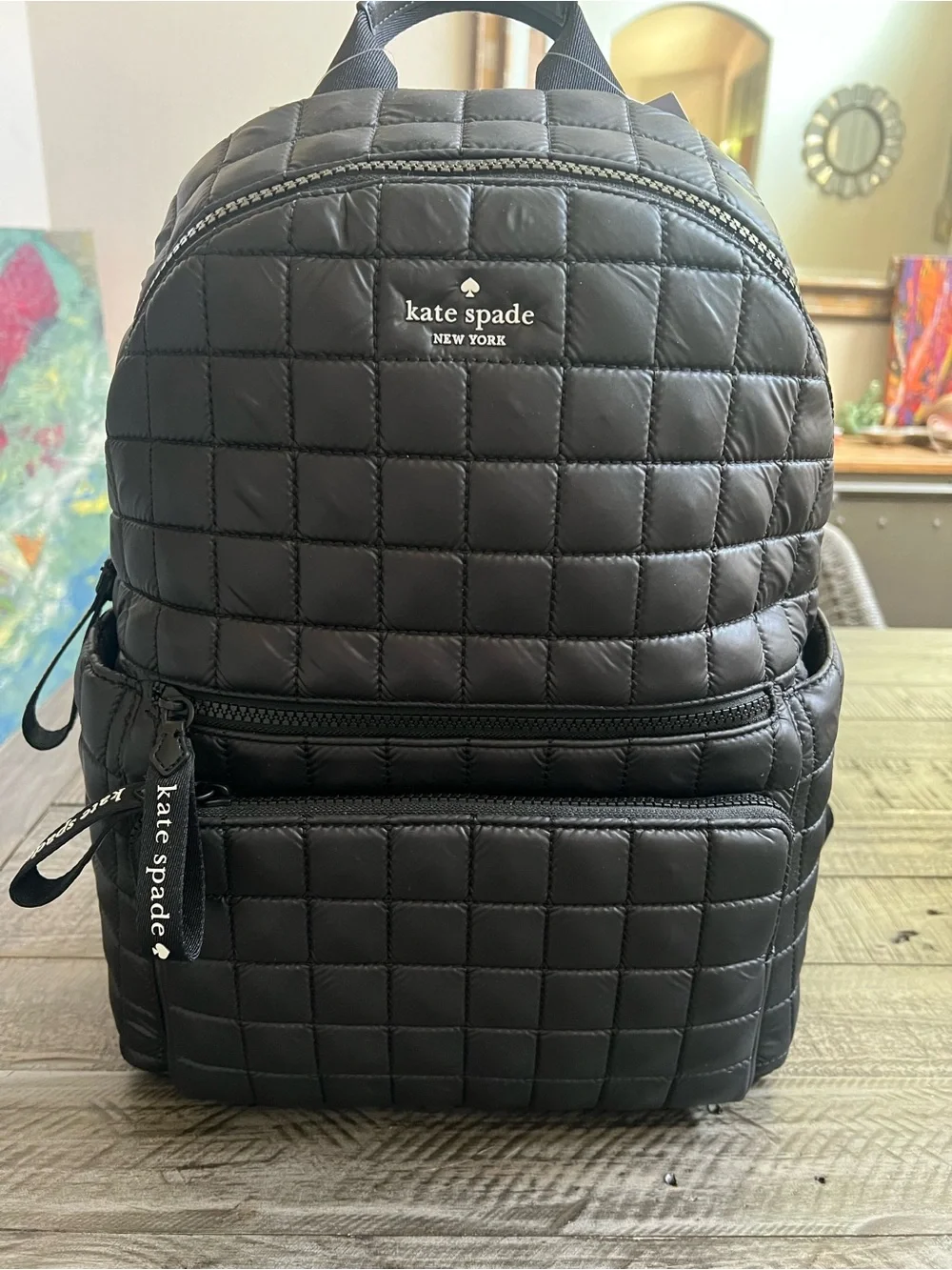 kate spade Black Quilted Camden Backpack